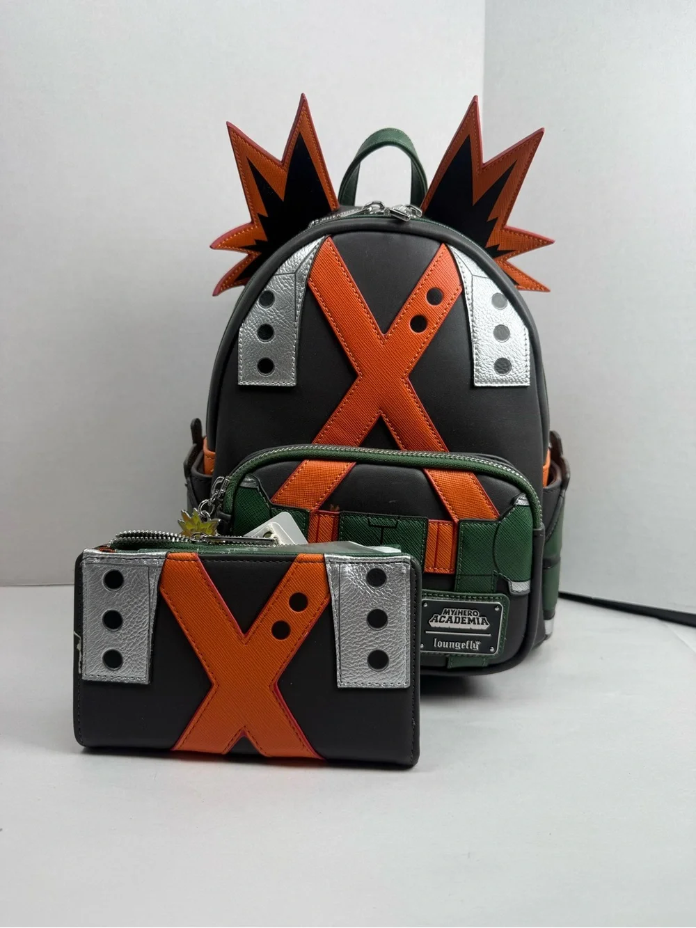 bakugo mini backpack Loungefly My Hero Academia double strap shoulder bag Cordy's Corner Exclusive : Buy Online at Best Price in KSA Designed with Katsukis hero outfit in mind Bakugou My Hero Academia Backpack